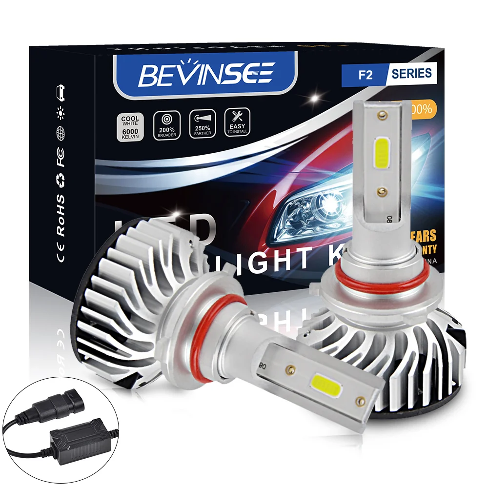 Bevinsee HB3 9005 LED Ʈ , H11 H8 H9 HB4 9006 LED Ȱ, 50W 6000K ȭƮ 工, DRL ְ  ڵ , 12V
